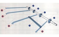 Řetěz dopravníku 38.4VB - 94 čl. - 16 unašečů - 3610 mm - 