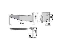 Nůž rotačních bran pravý, s povrchovou úpravou Vigolo 931010041