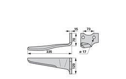 Nůž rotačních bran pravý Vogel & Noot 987245E