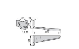 Nůž rotačních bran levý Vogel & Noot 987246E