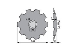 Disk podmítače ozubený, Vogel & Noot R2320403