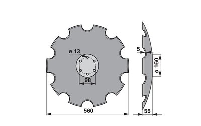 Disk podmítače ozubený, Vogel & Noot R2320403 - 