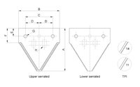 Žabka kosy horní 80x76 mm (1 ks) - 